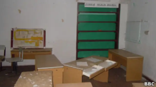 Пустой класс в закрытой русской школе в селе Александровка в Молдавии