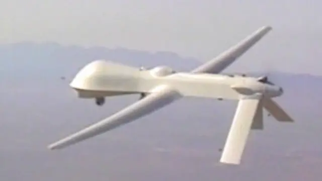 اہلکاروں کا کہنا ہے کہ امریکی جاسوس طیارے سے شدت پسندوں کے ایک مرکز پر دو میزائل داغے گئے