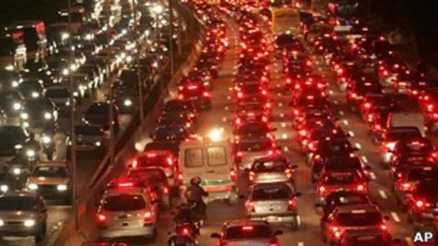 Пробка на улицах Сан-Паулу