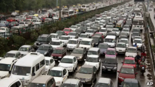Пробка в Дели