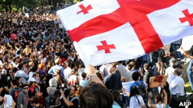Акция оппозиции в Тбилиси