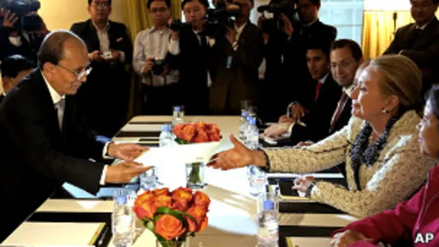 U Thein Sein's first visit to the US in September 2012