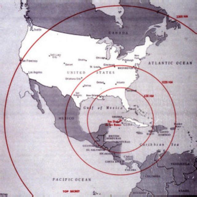 Радиусы действия советсикх ракет, дислоцированных на Кубе во время Карибского кризиса
