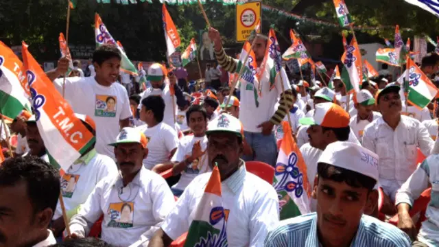 जंतर मंतर पर तृणमूल काँग्रेस का धरना