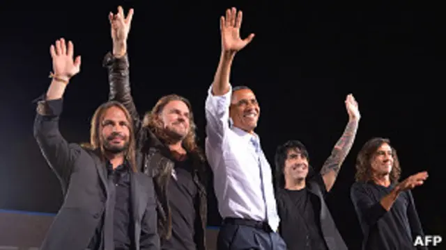 Obama con la banda mexicana Maná