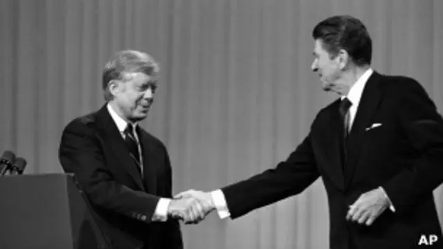 Jimmy Carter y Ronald Reagan