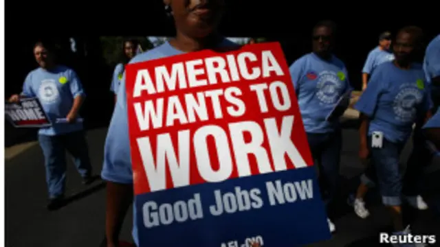 Protesto pede mais empregos nos EUA