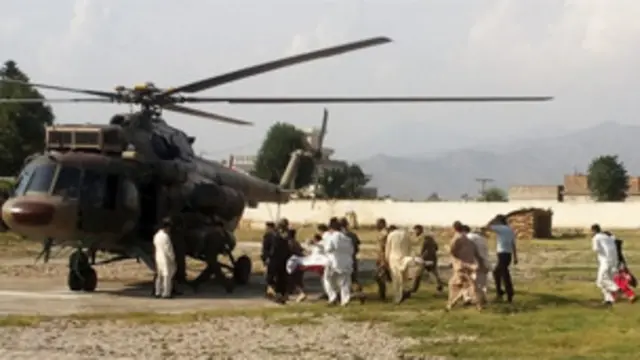 Helicóptero que trasladó a la menor