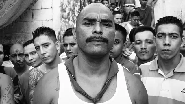 Pandilleros en la cárcel de Cojutepeque, en El Salvador. Foto: BBC - IGNACIO DE LOS REYES