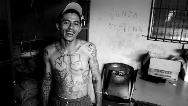 Pandillero en rehabilitación en El Salvador. Foto: BBC - IGNACIO DE LOS REYES