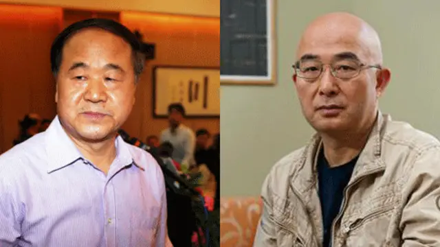 莫言和廖亦武(右)