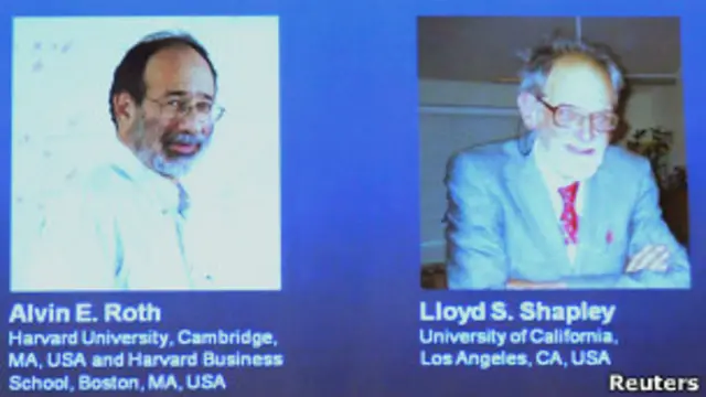 Лауреаты Нобелевской премии по экономике Элвин Рот и Ллойд Шепли