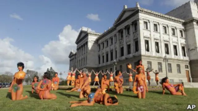 Manifestantes a favor del aborto