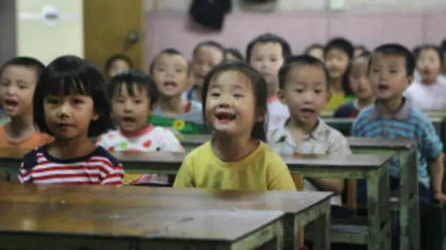 Los niños chinos se ven expuestos a la política desde muy temprano.