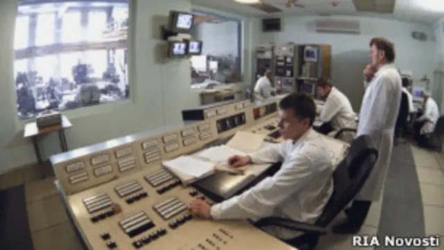 Пульт управления исследовательским ядерным реактором в МИФИ