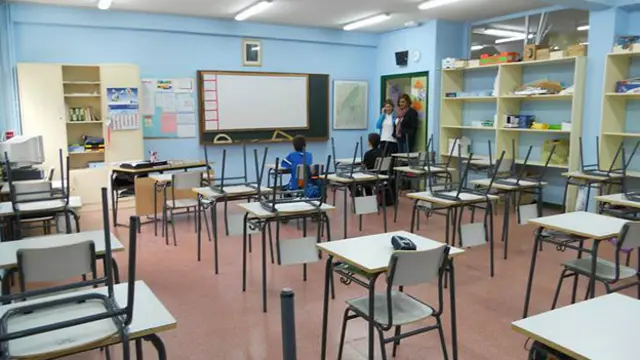 Un salón de clase vacío