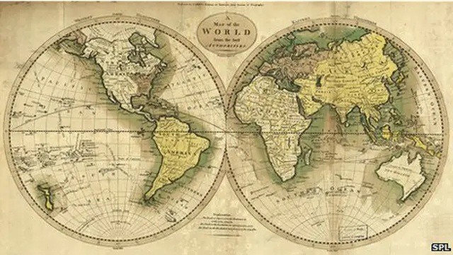 Mapa del mundo de 1795