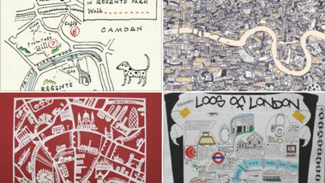 Mapas de Londres dibujados a mano