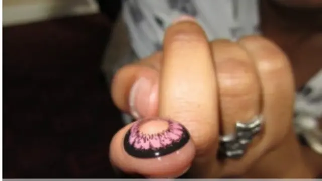 Lentes de contacto color rosado