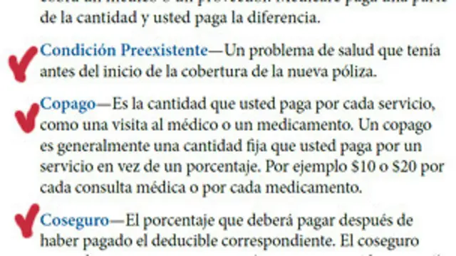Formulario del sistema de salud de EE.UU.