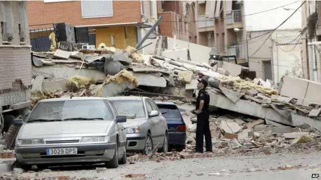 Imagen del terremoto en Lorca en 2011