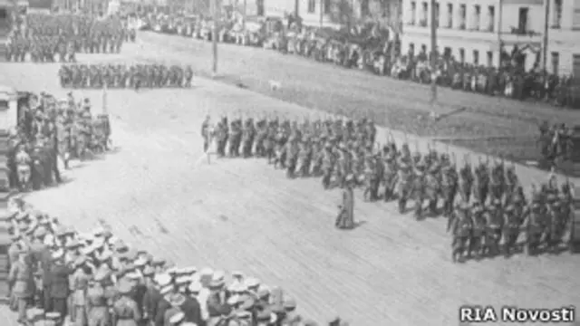 Британский парад в Архангельске