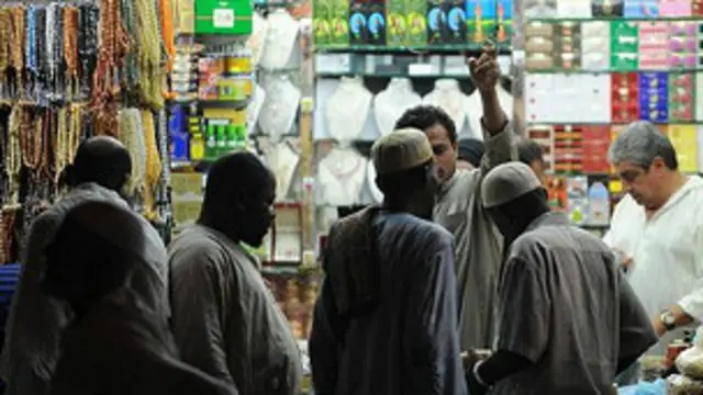 comerciantes en la Meca