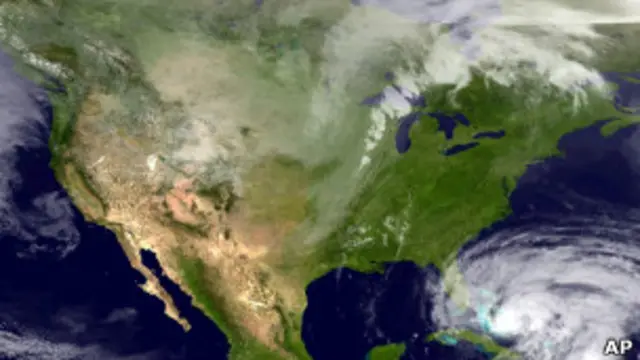 Спутниковый снимок урагана