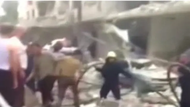 Последствия ввзрыва в Дамаске