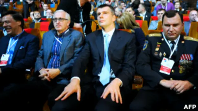 Михаил Прохоров на съезде