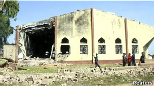 Церковь в Кадуне после взрыва