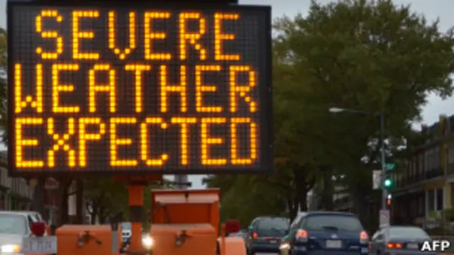 Mensaje de advertencia en Washington