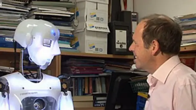 Entrevista BBC con robot