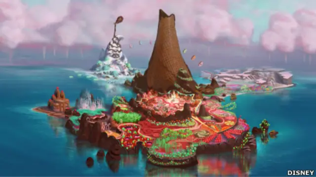 Colorful depiction of sugar rush theme