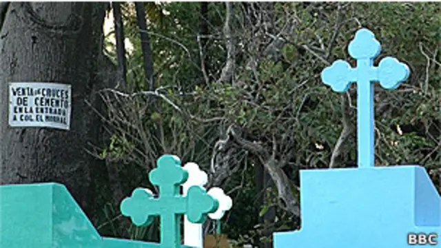 Cementerio en el puerto de La Libertad, El Salvador, uno de los lugares con los mayores índices de violencia contra mujeres