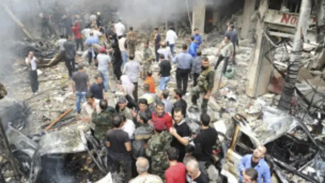 सीरिया में धमाके 