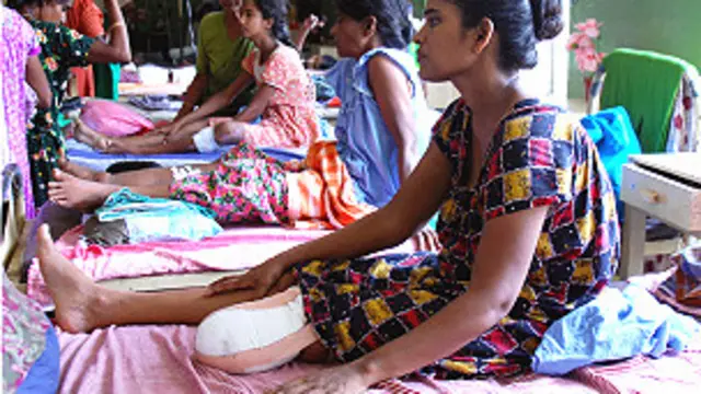 යුද්ධයේදී තුවාල ලැබූවෝ 