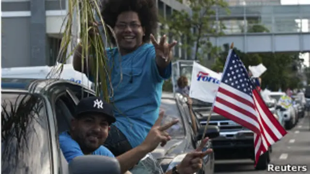 Simpatizantes del partido oficialista en Puerto Rico