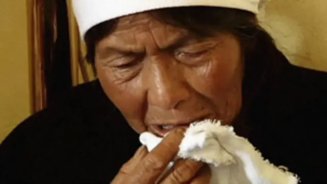 Mujer llorando en Guatemala