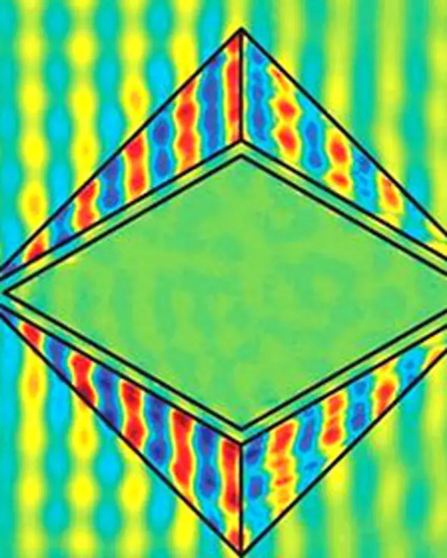 Patrón de diamante utilizado en la nueva estructura Imagen: Nature Materials