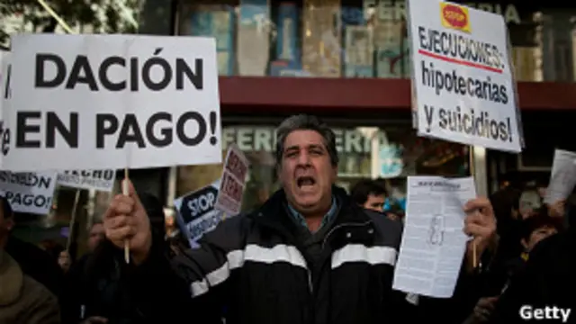 Protestas en España por los deshaucios