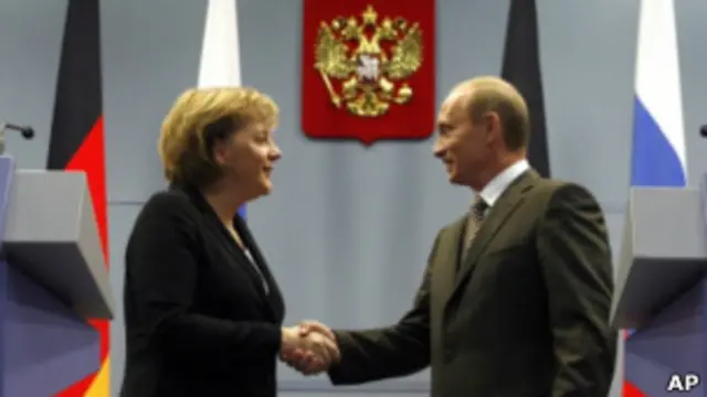 Ангела Меркель и Владимир Путин в Сочи (январь 2007 года)