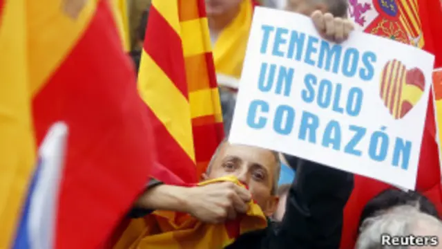Marcha contra la independencia en Barcelona
