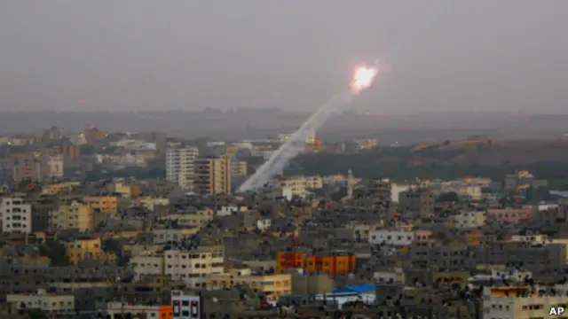 Выпущенная боевиками из сектора Газа ракета