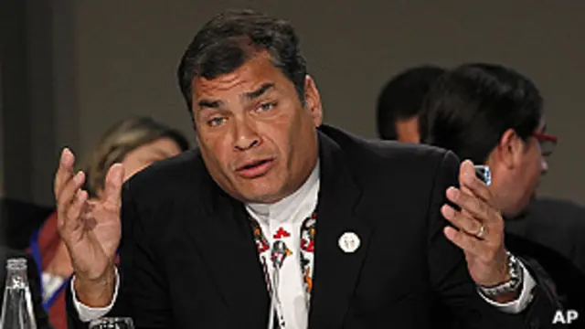 Rafael Correa, presidente de Ecuador