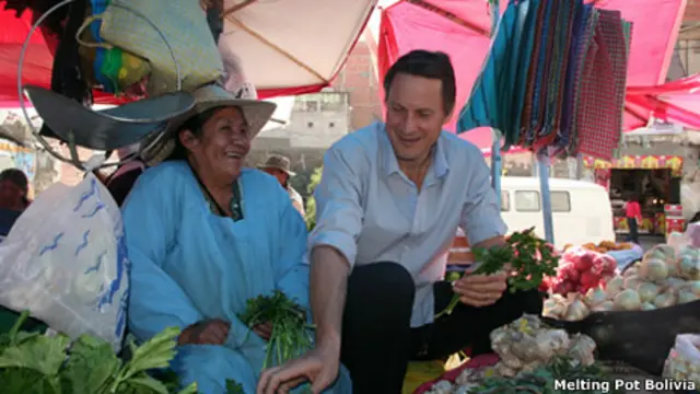 El chef Claus Meyer durante una visita reciente a Bolivia