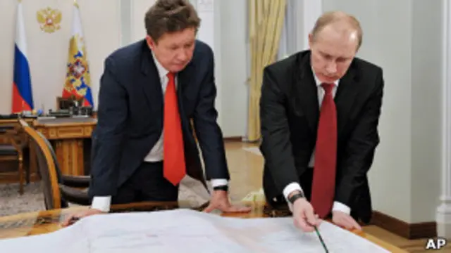 Алексей Миллер и Владимир Путин