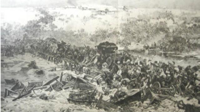 Переправа Наполеона через Березину (Юлиан Фалат, 1890)