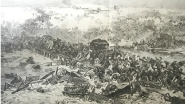 Переправа Наполеона через Березину (Юлиан Фалат, 1890)