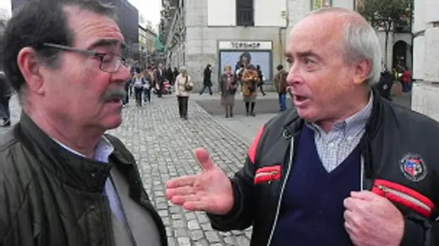 Discusión en el centro de Madrid